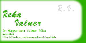 reka valner business card
