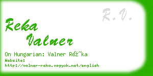 reka valner business card